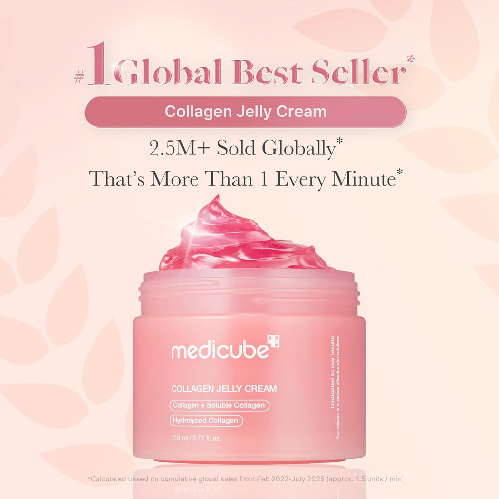 medicube Collagen Jelly Cream- Niacinamide & Freeze-Dried Hydrolyzed Collagen-Boosts skin barrier hydration & gives 24h Glow & Firmer looking skin | No artificial color, Korean skincare (3.71 fl.oz.)